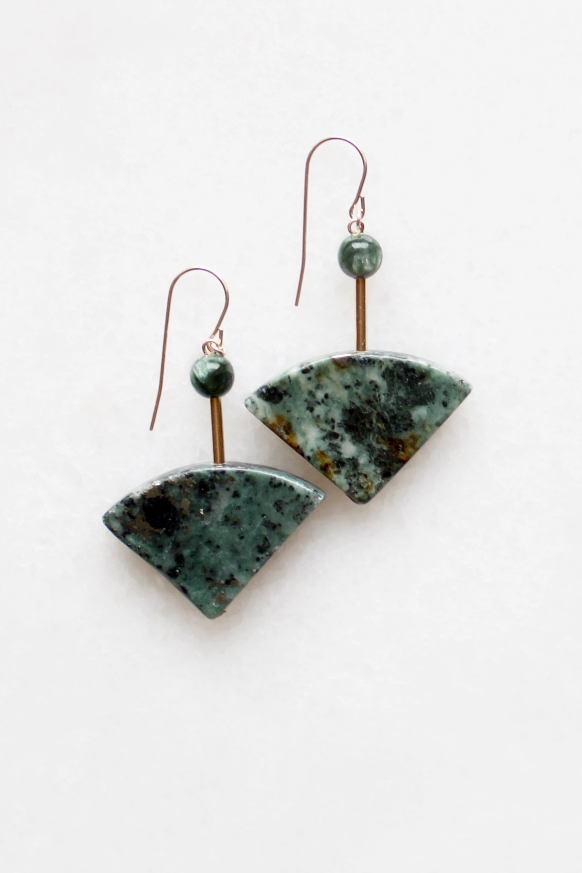 Marble and Seraphinite Earrings The Vamoose