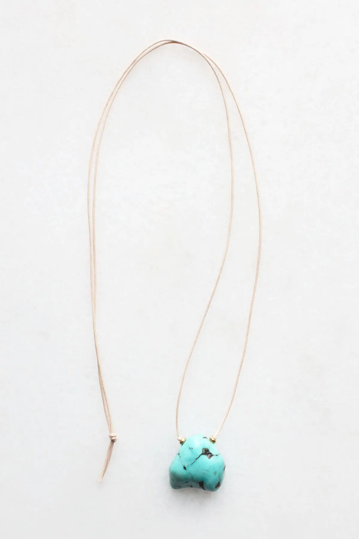 Magnesite and Cotton Necklace