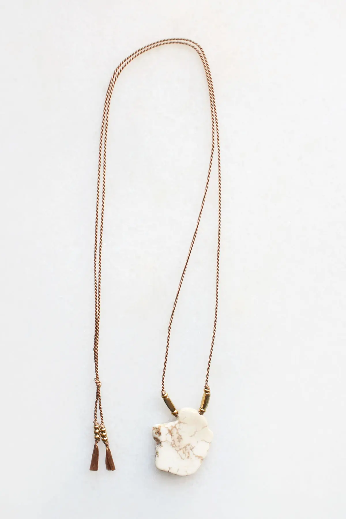 Magnesite and Silk Necklace
