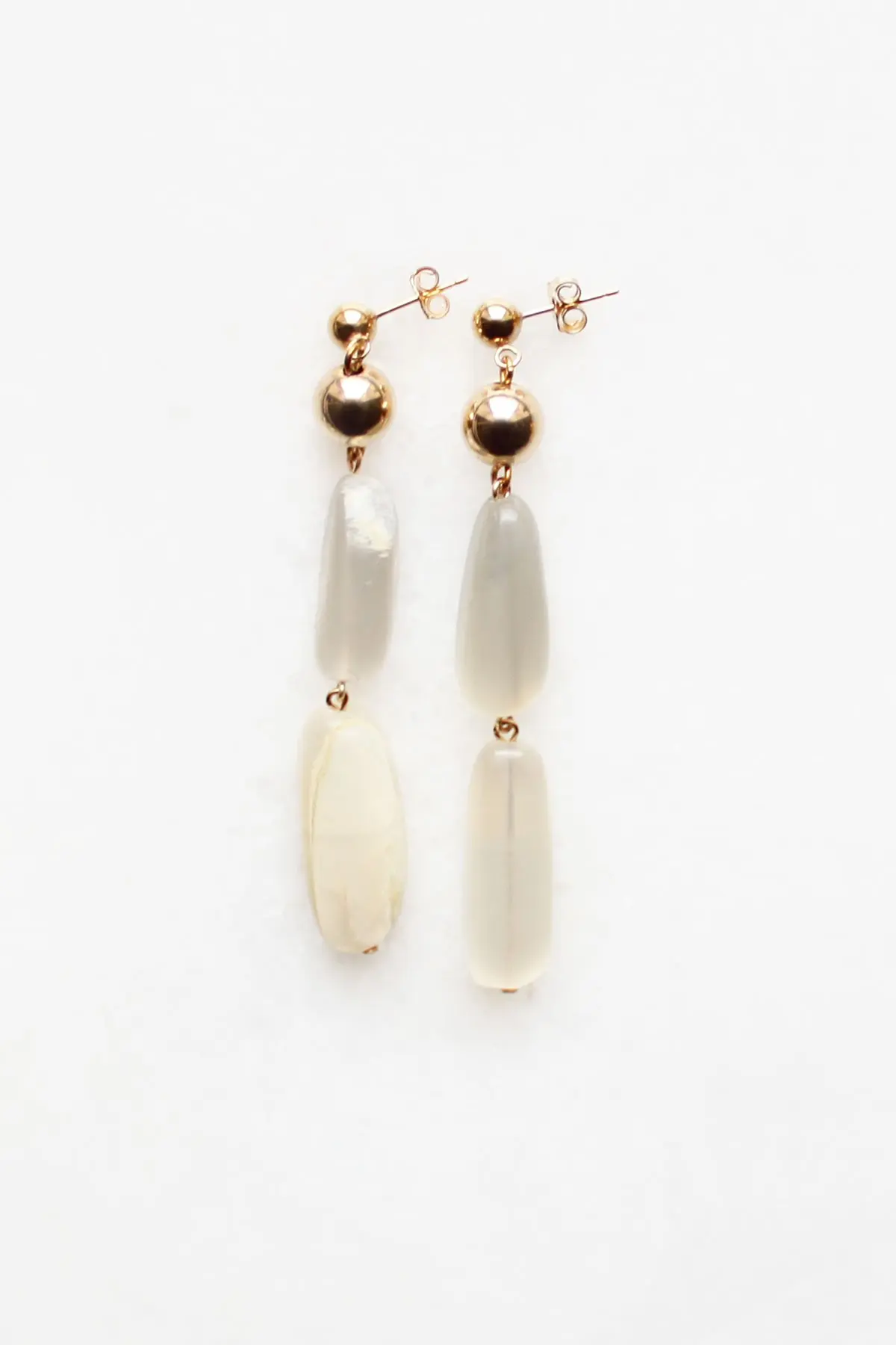 Tiered Moonstone Drop Earrings