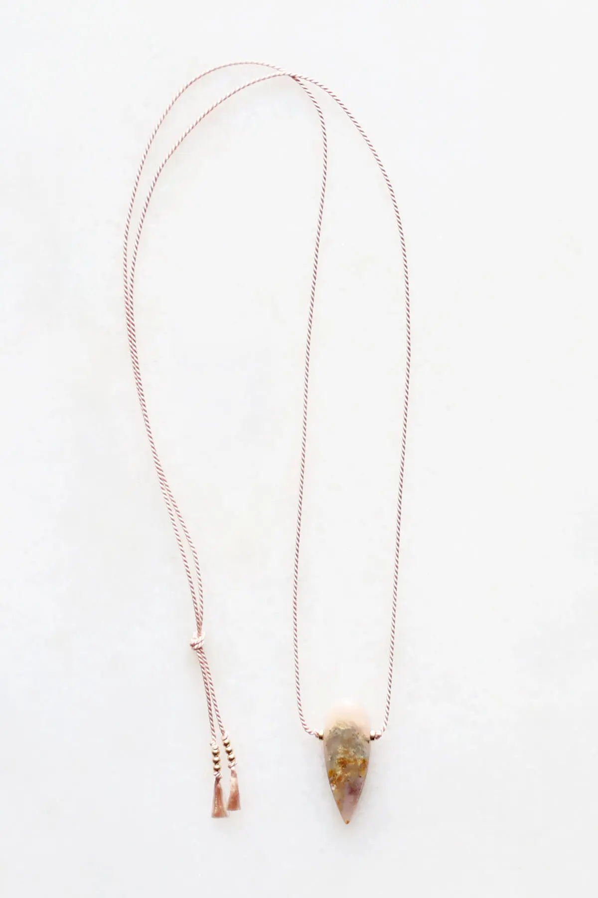 Silk and Opal Necklace - 14kt gold fill