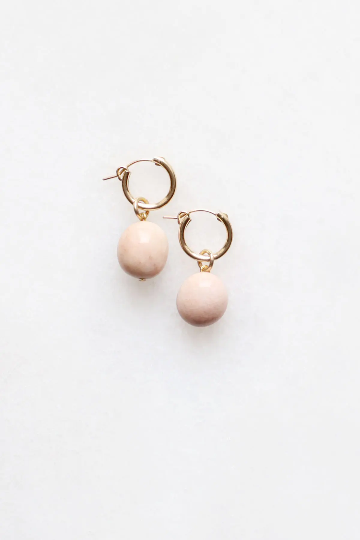 Agate Stone Hoop Earrings