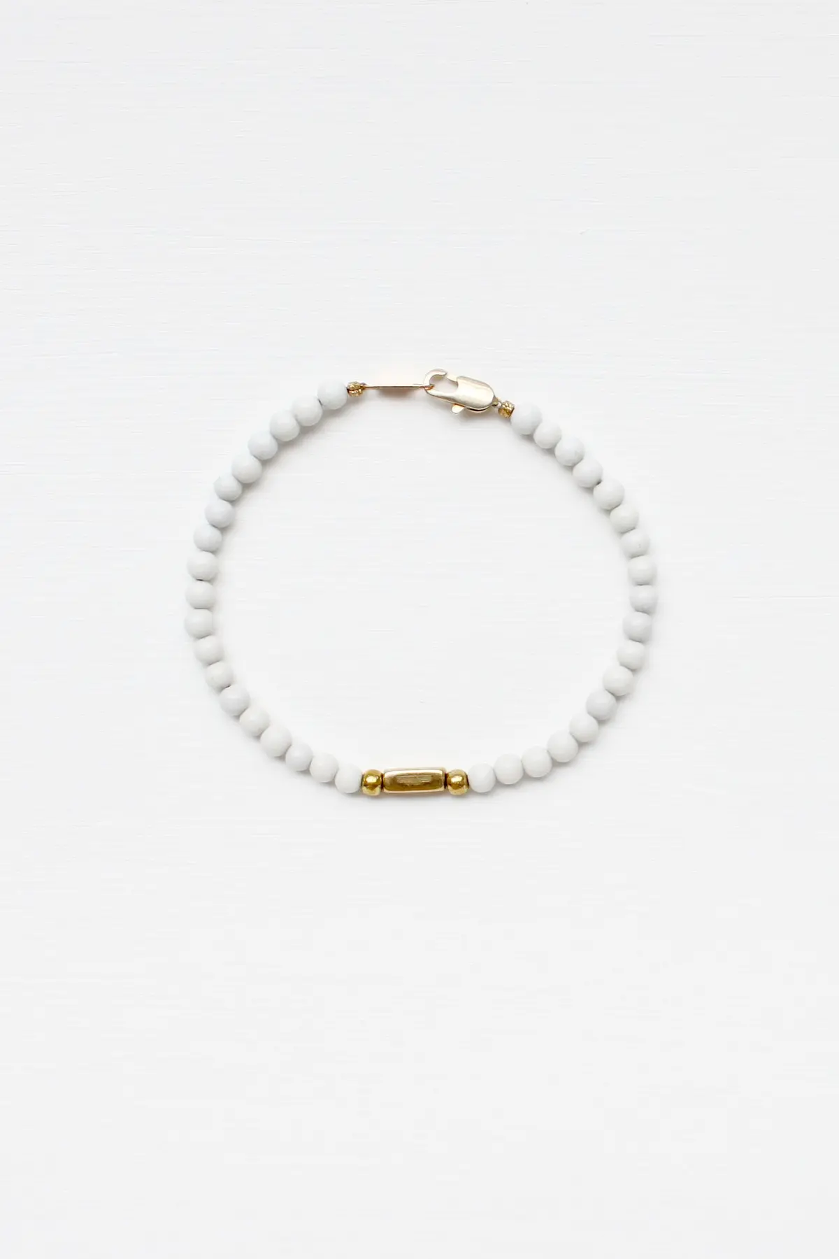 Feldspar and Brass Bracelet