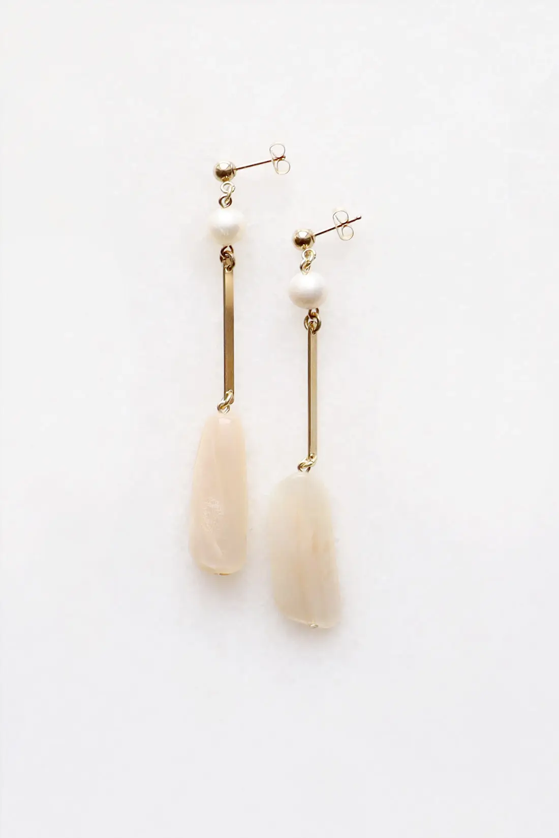 Moonstone and Pearl Earrings