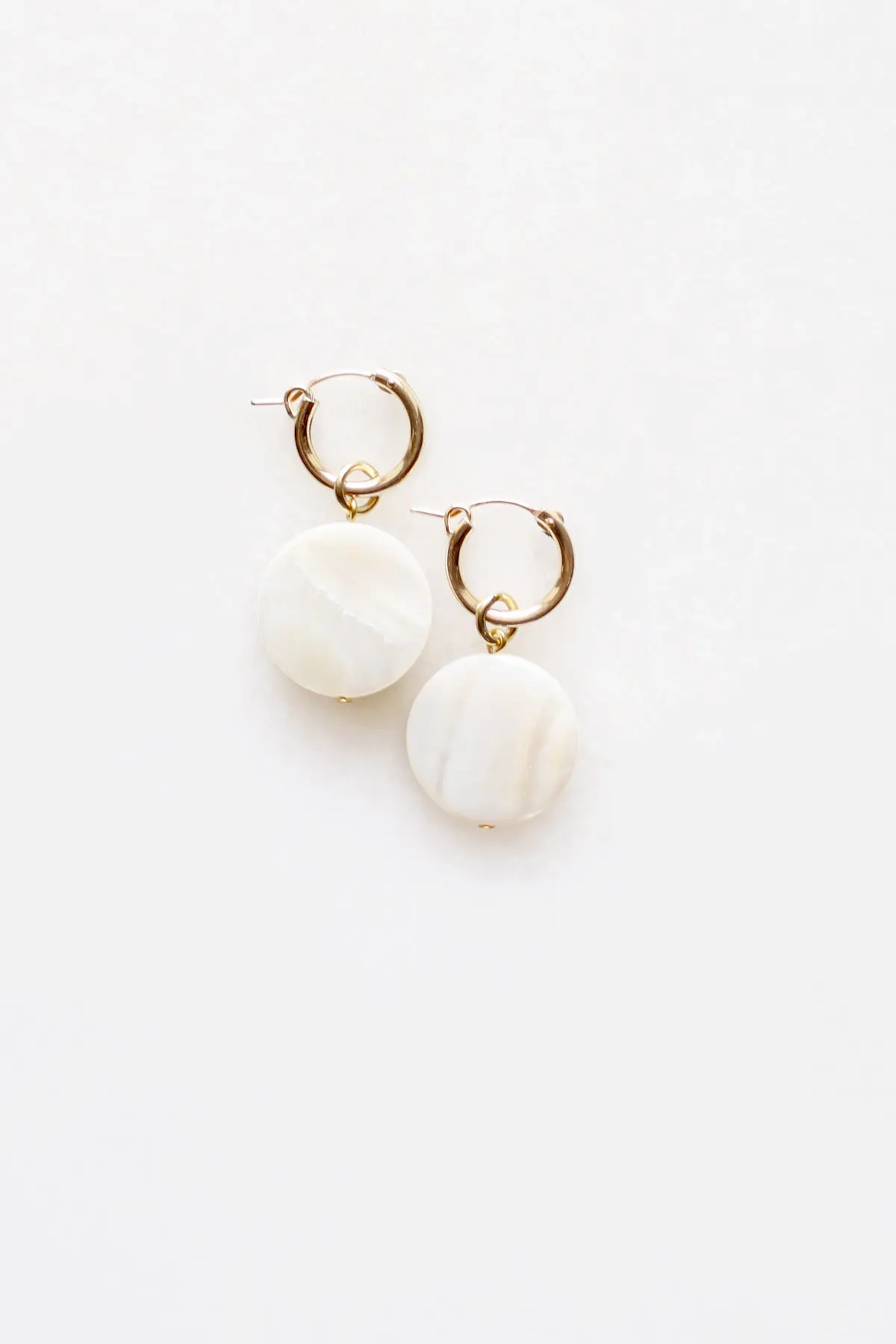 Mother of Pearl Hoop Earrings