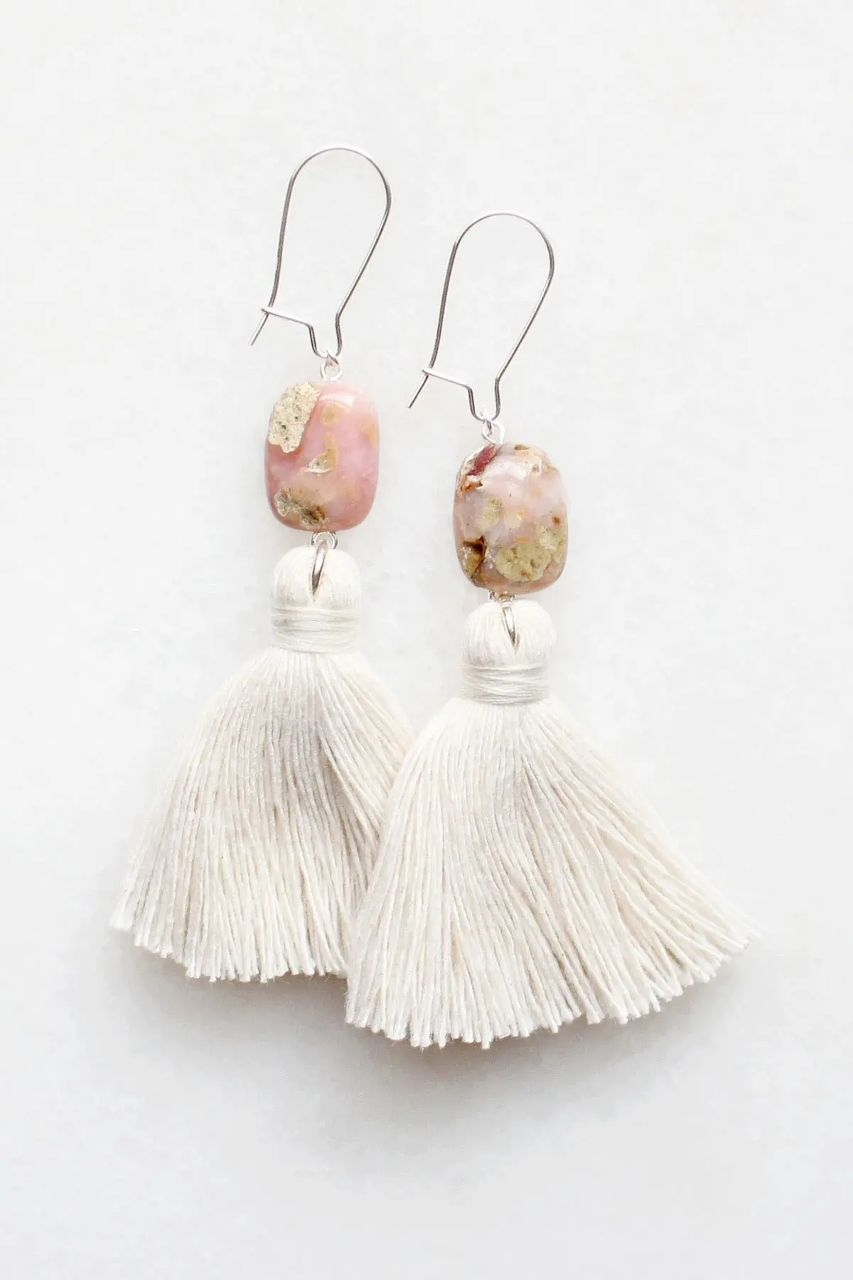 Peruvian Opal Tassel Earrings