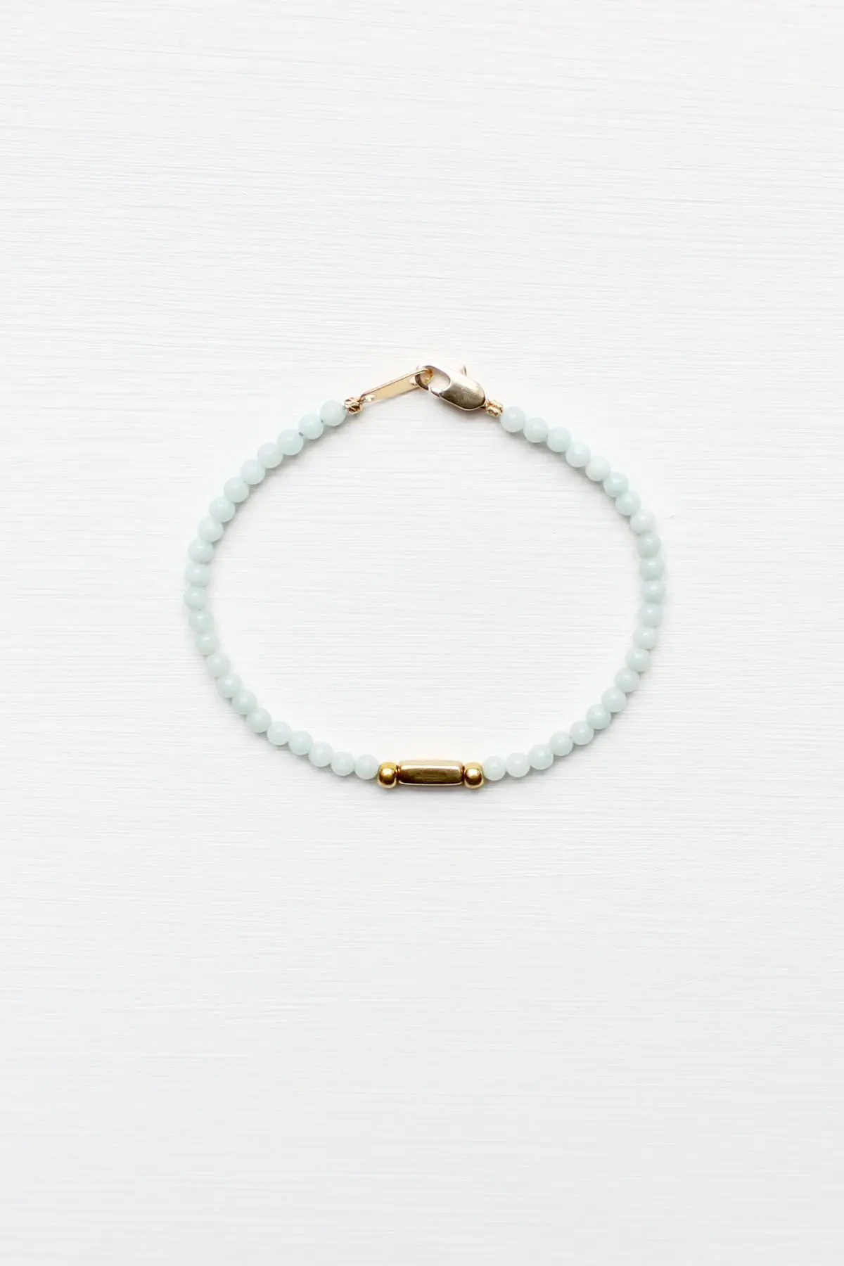 Amazonite and Brass Bracelet