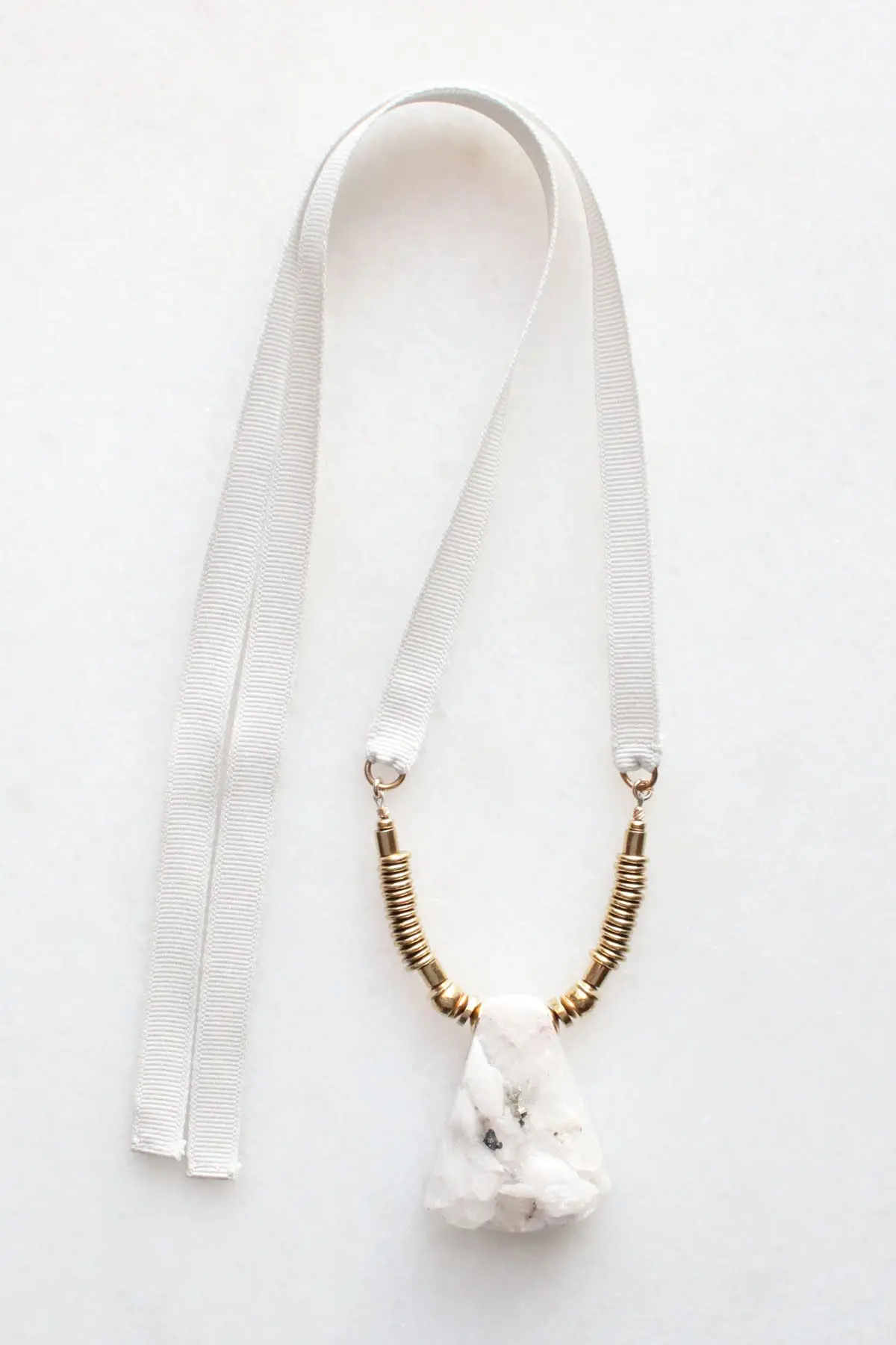Rose Quartz and Pyrite Necklace