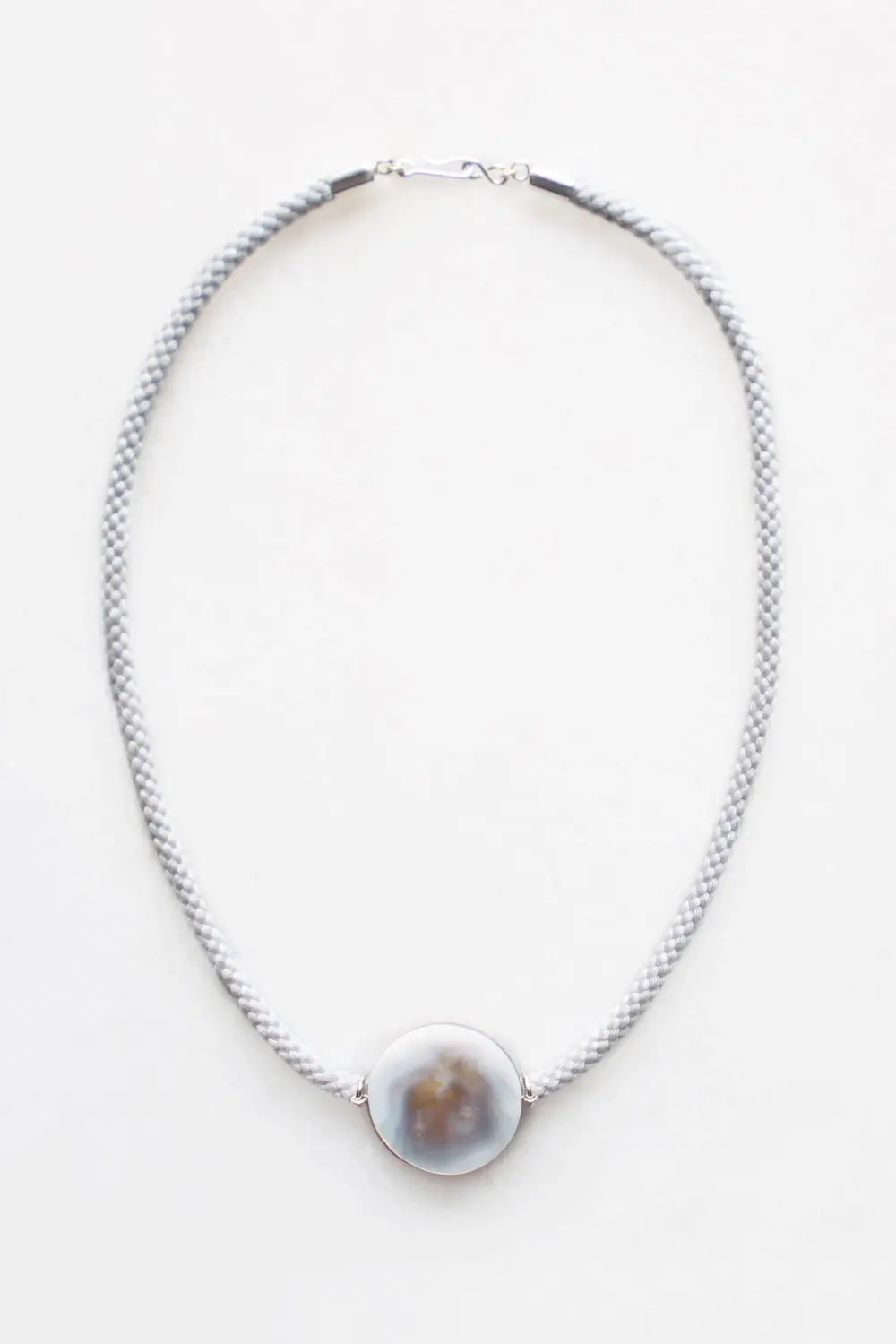 Braided Cord and Shell Necklace