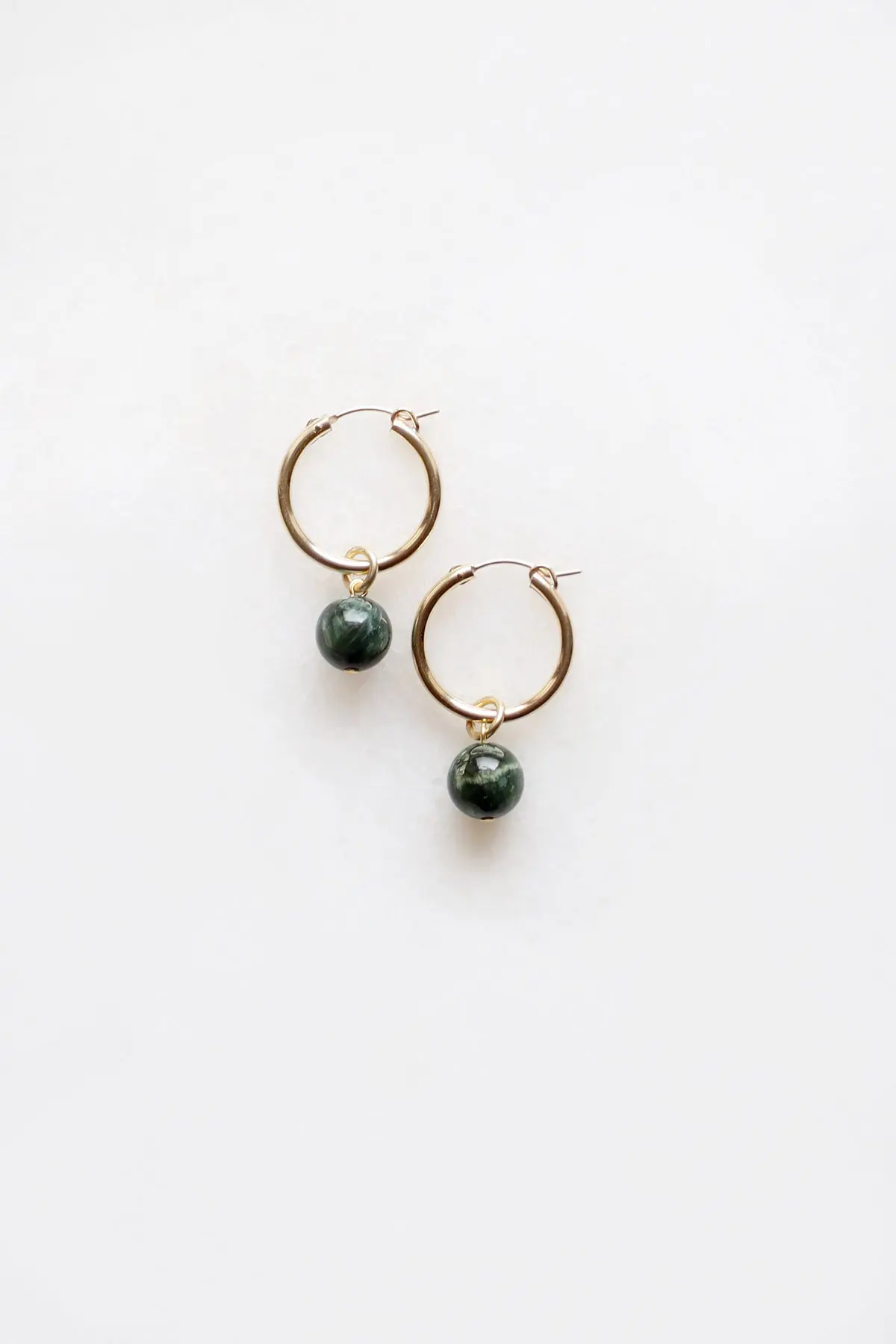 Seraphinite Hoop Earrings