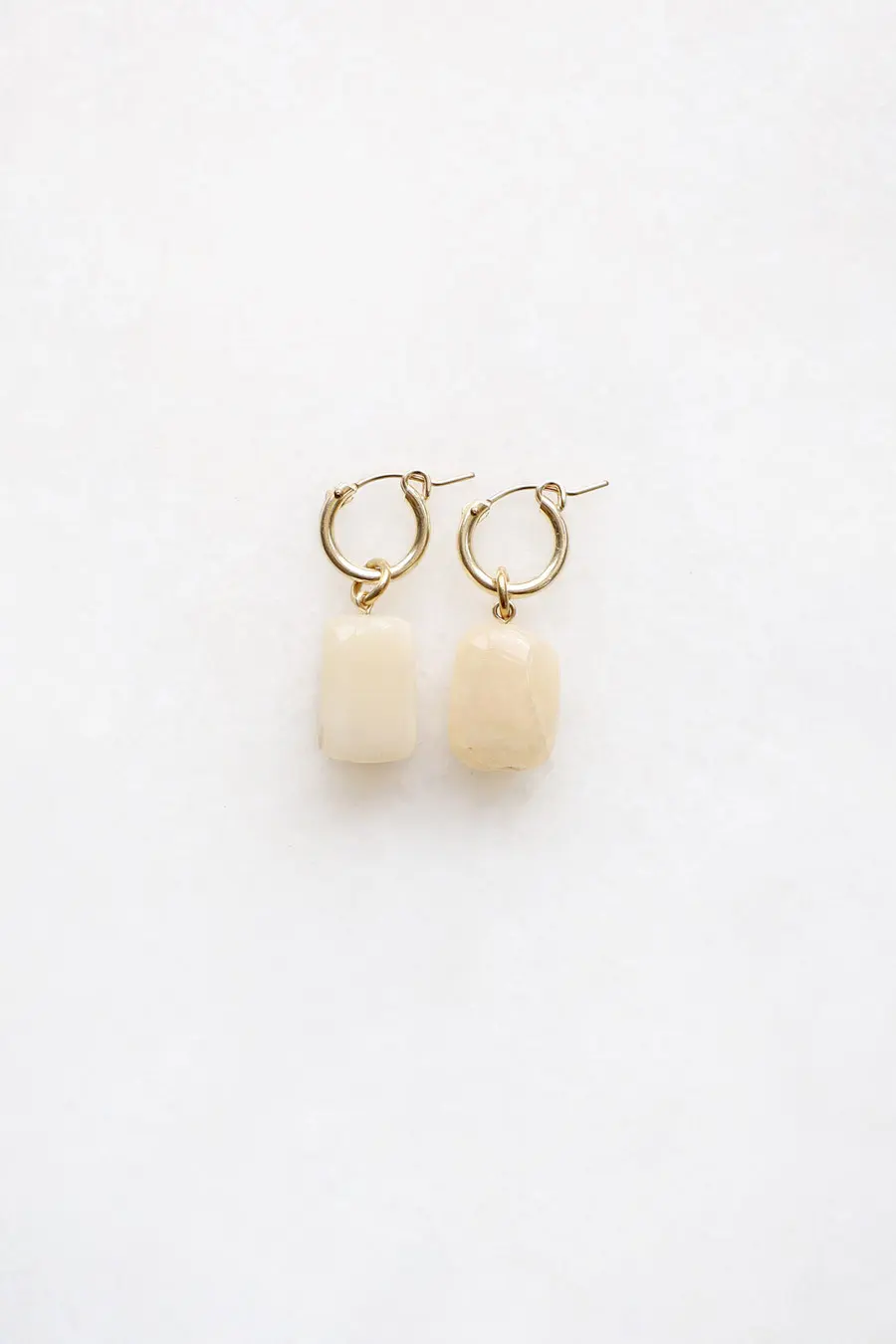 Moonstone Hoop Earrings