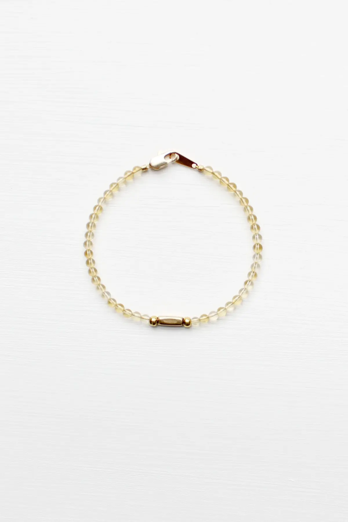 Citrine and Brass Bracelet