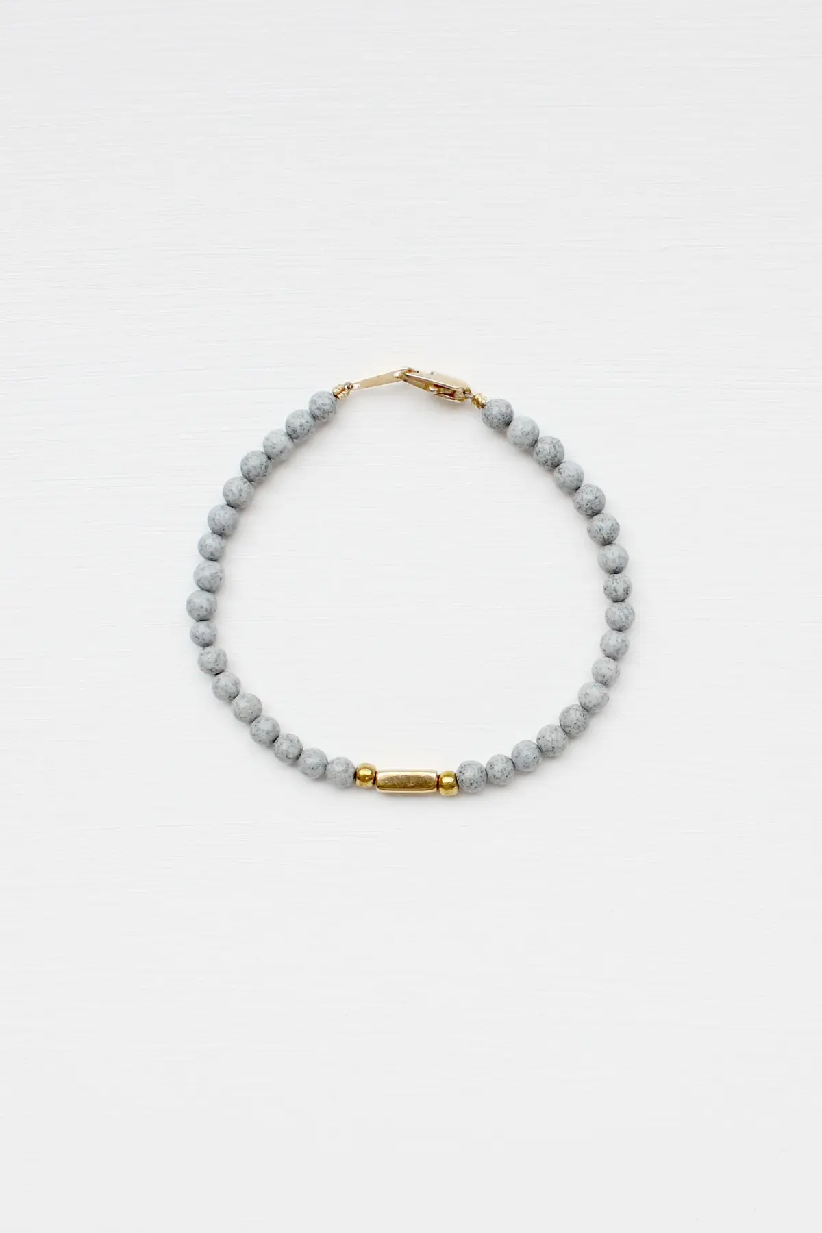 Feldspar and Brass Bracelet