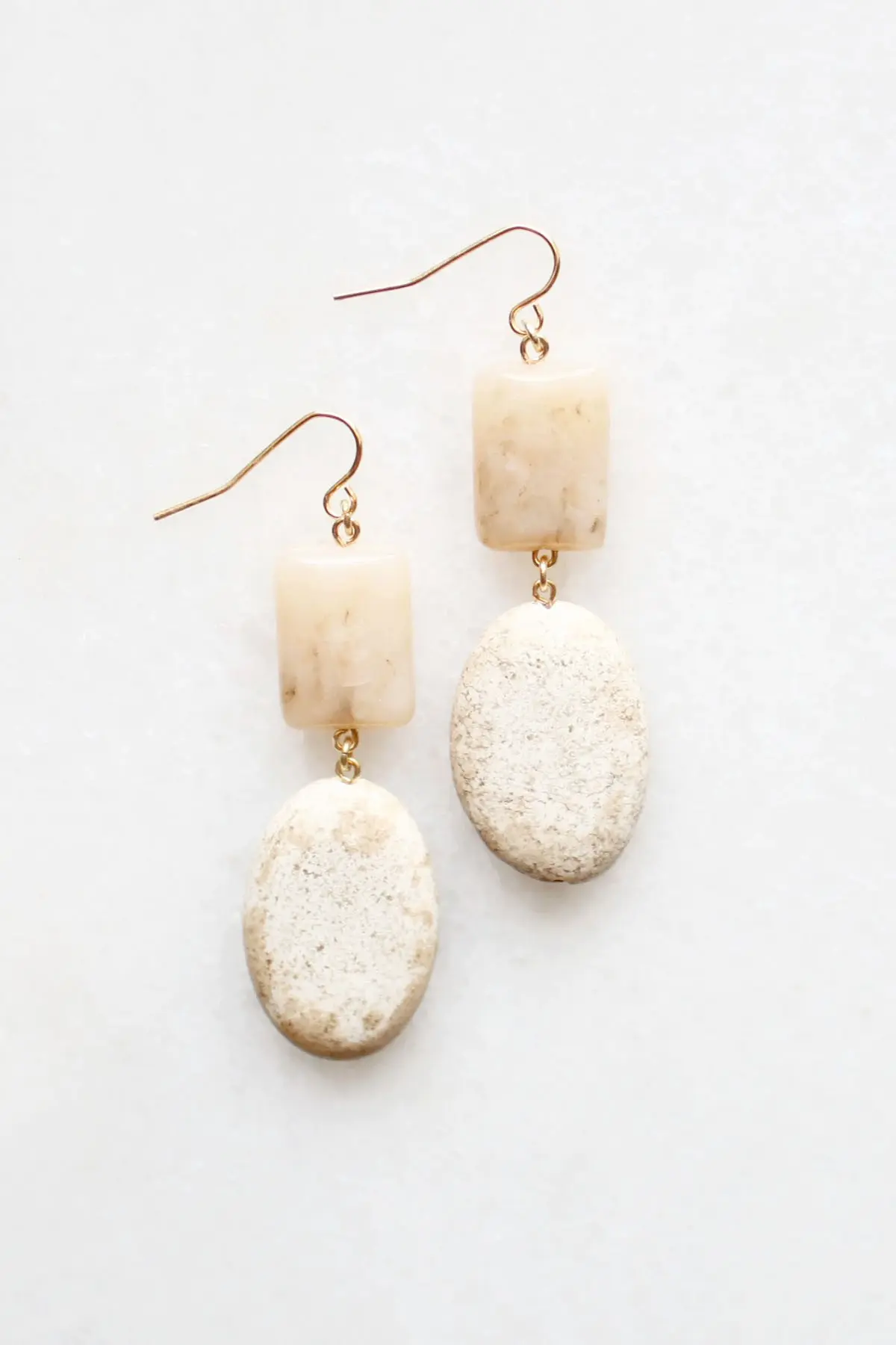 Magnesite and Opal Earrings