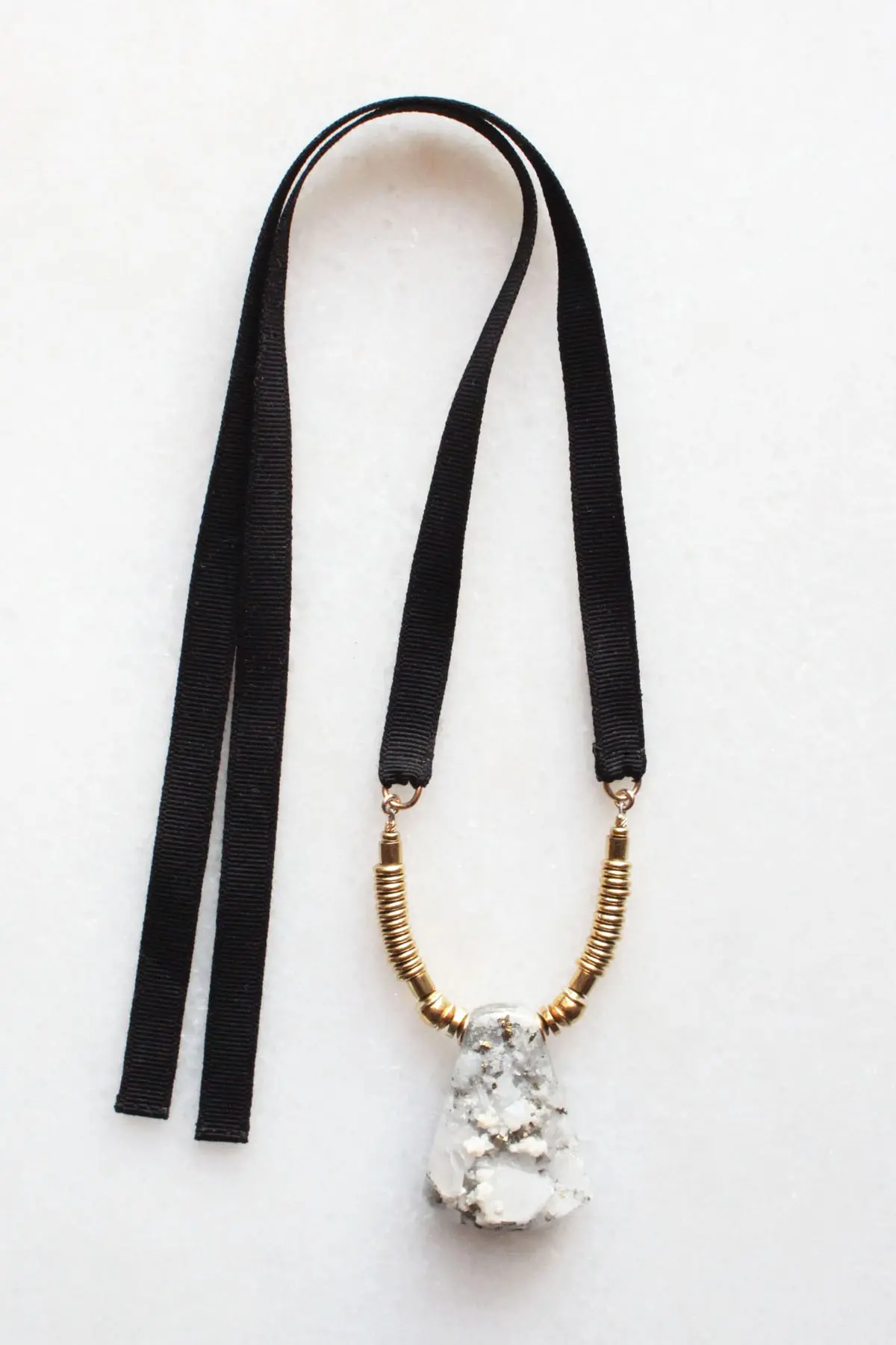 Pyrite and Quartz Necklace