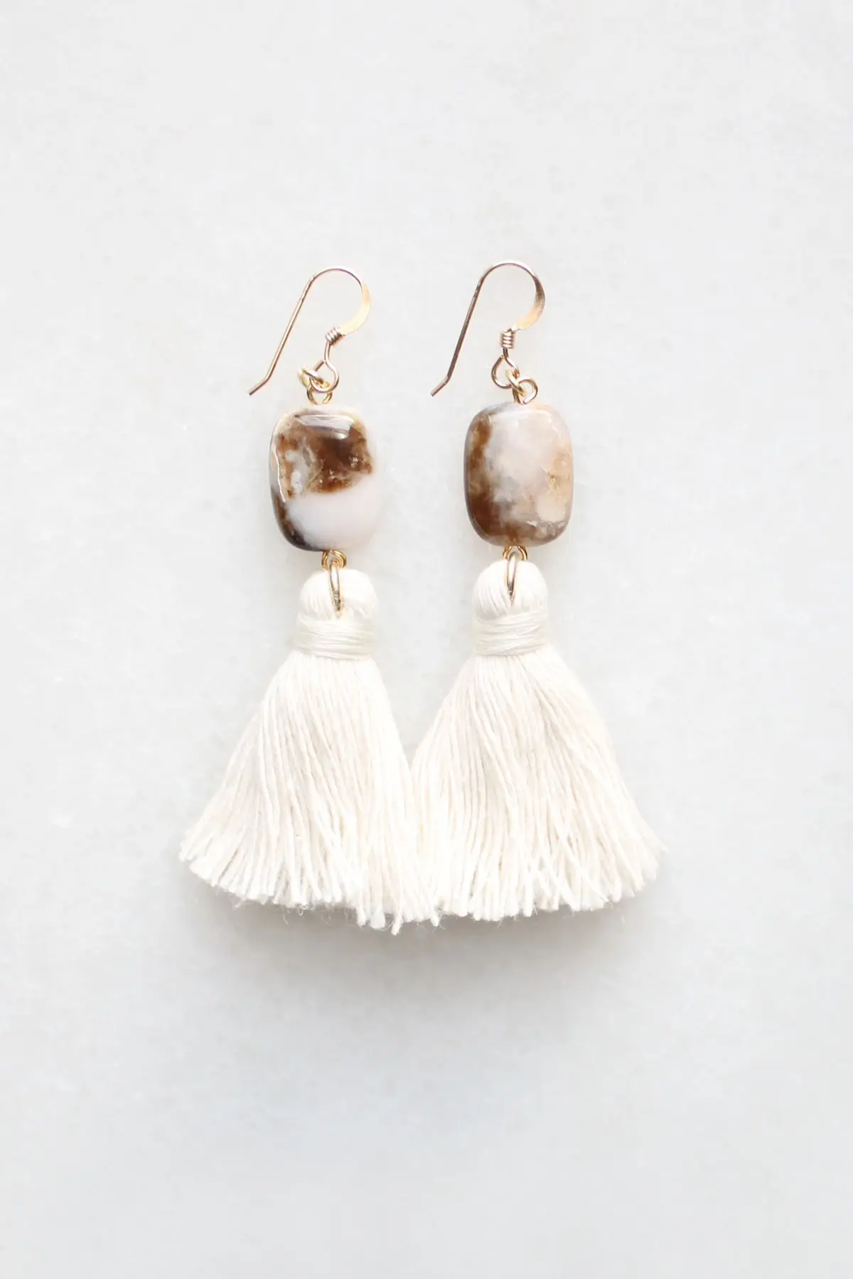Peruvian Opal Tassel Earrings