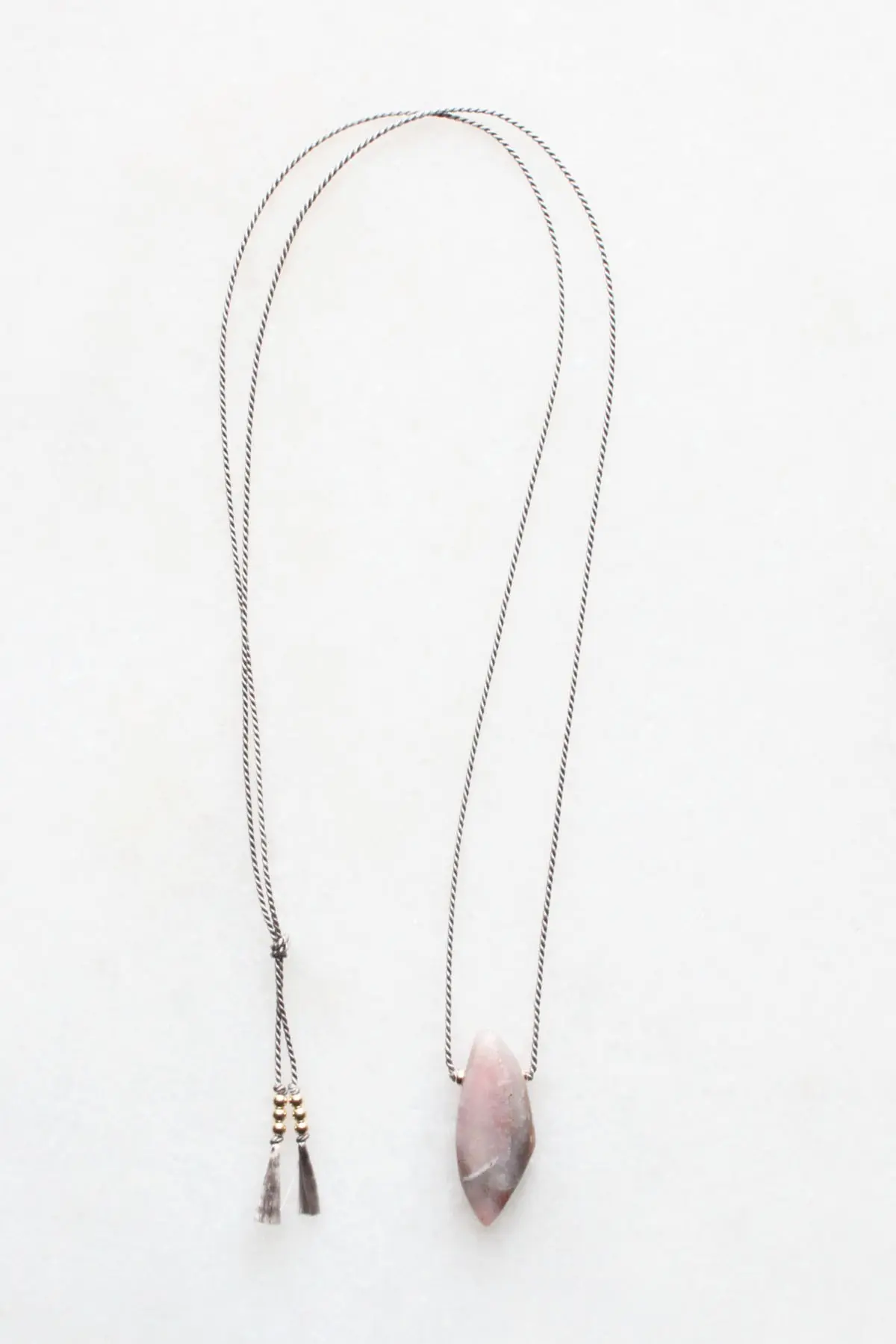 Silk and Opal Necklace - 14kt gold fill