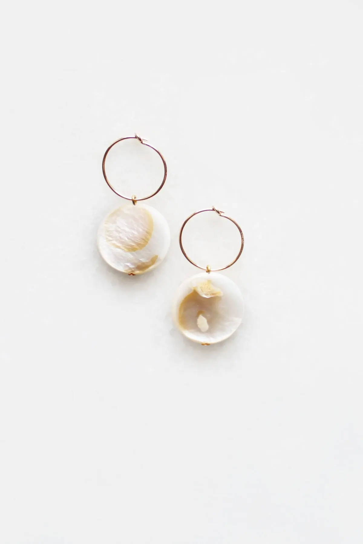 Mother of Pearl Hoop Earrings