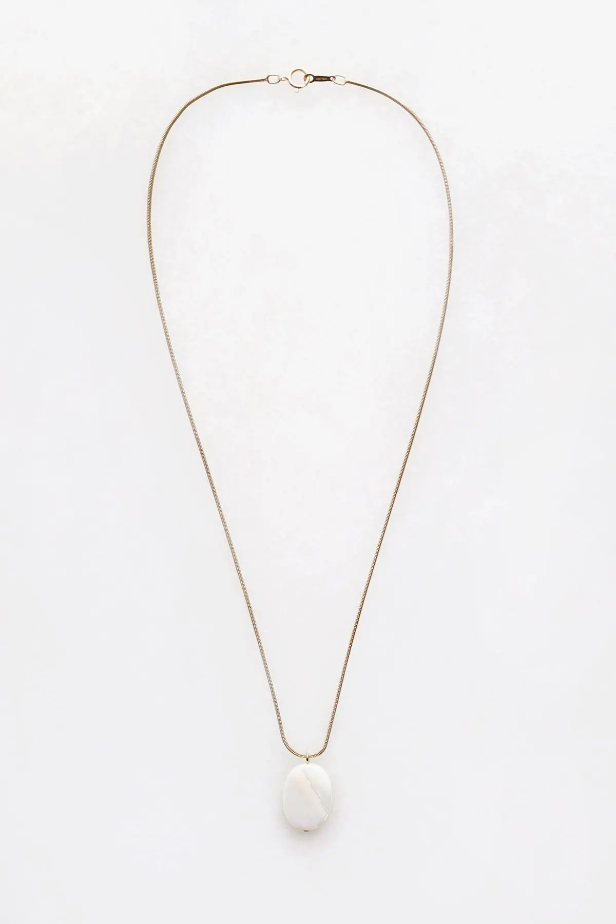 Mother of Pearl Pendant Necklace - 14kt gold fill