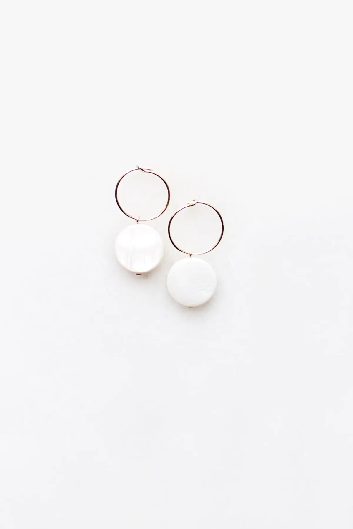 Mother of Pearl Hoop Earrings