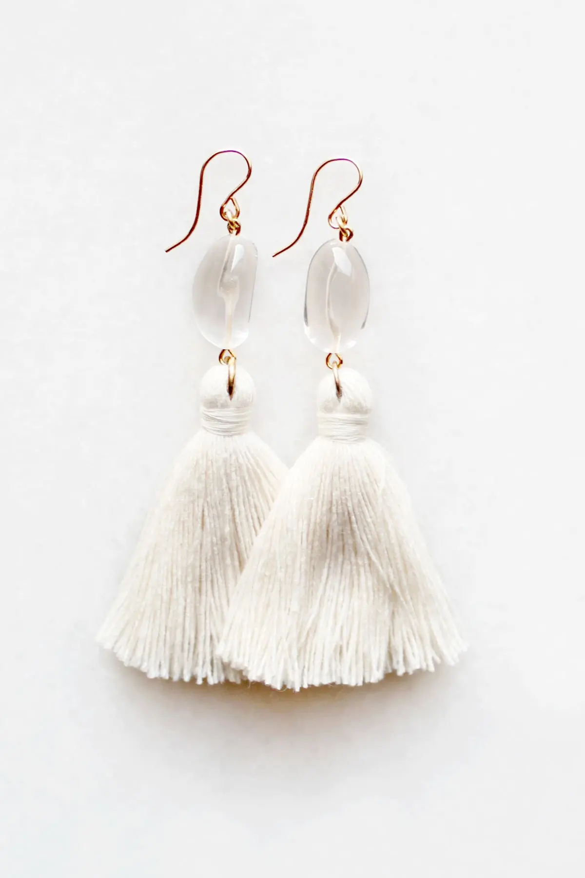 Quartz Crystal Tassel Earrings