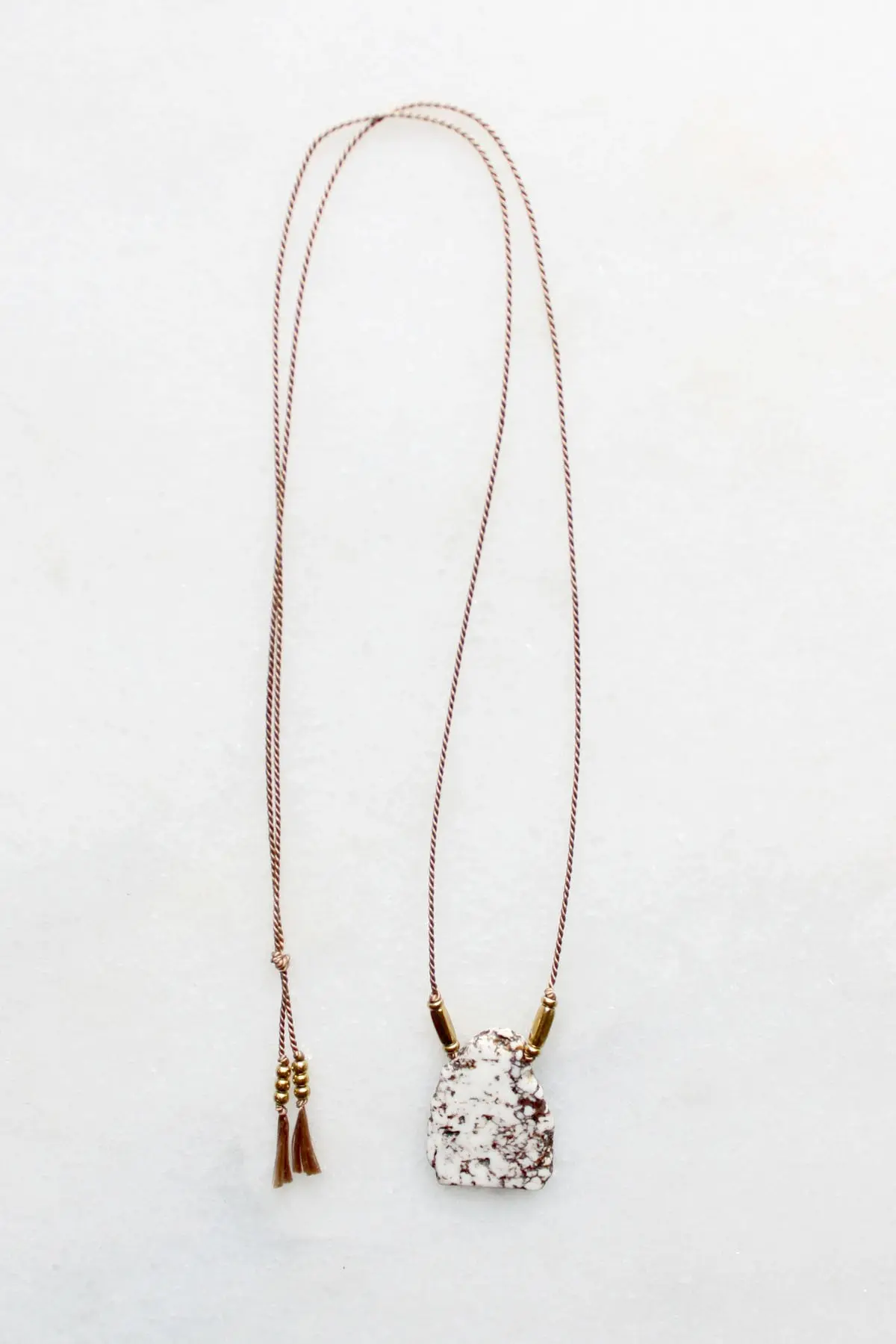 Magnesite and Silk Necklace