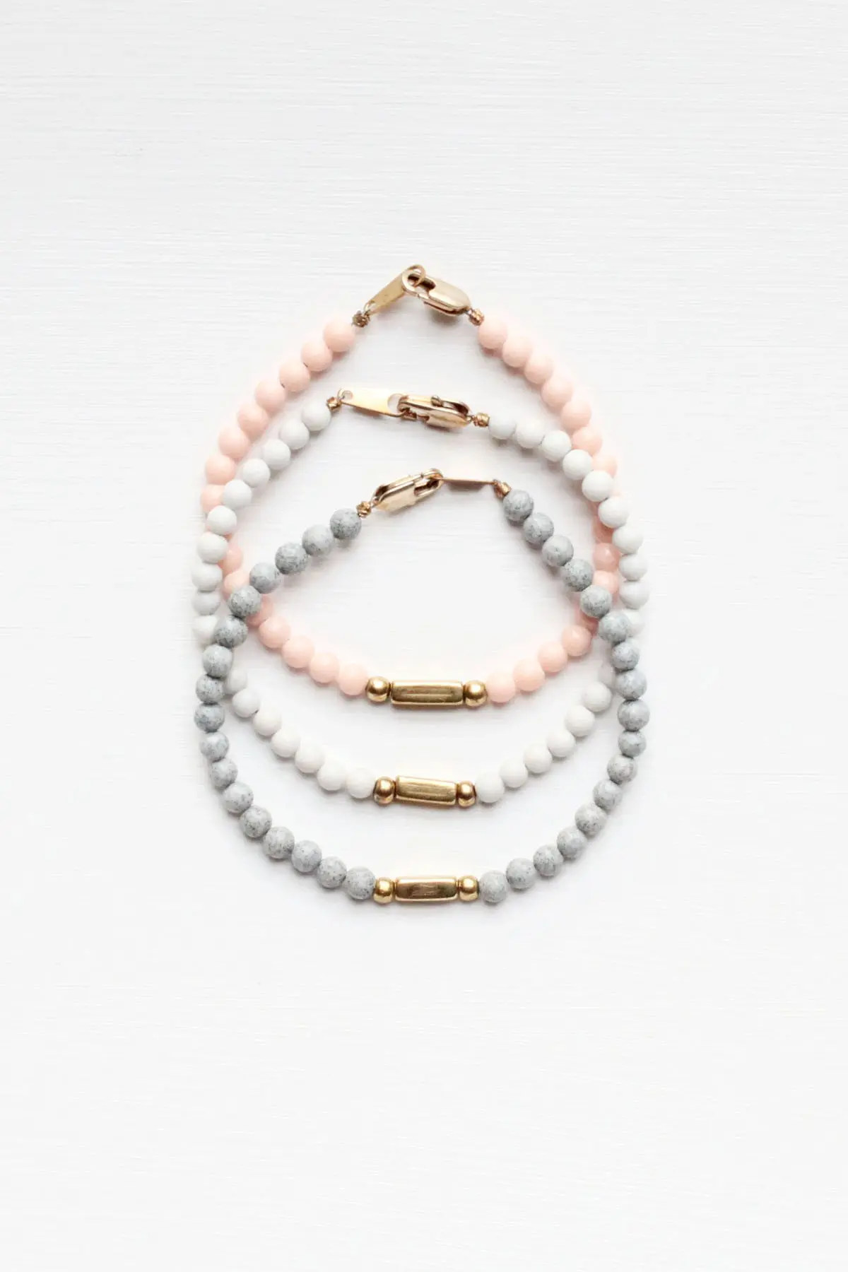 Feldspar and Marble Bracelet Set
