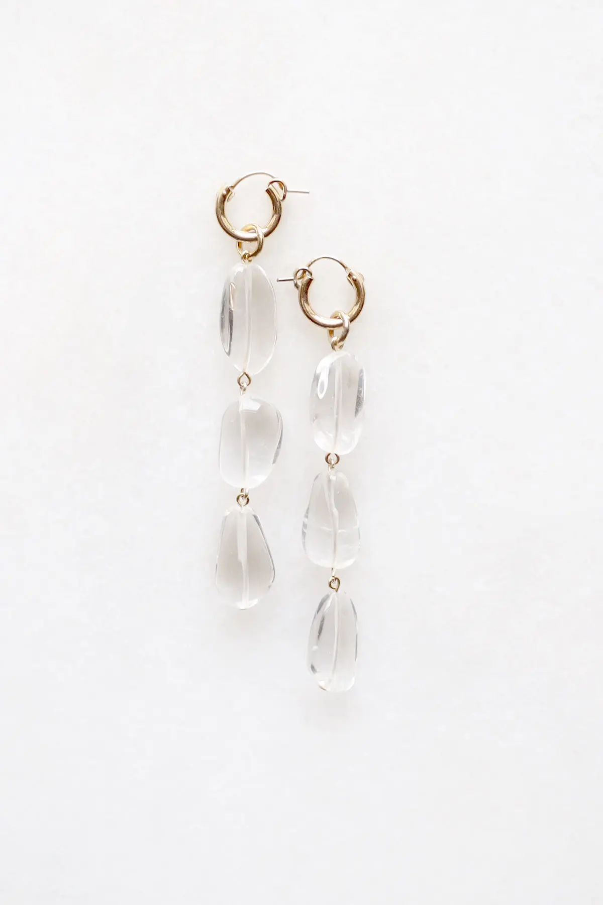 Tiered Quartz Drop Earrings